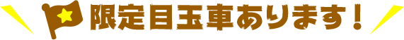 限定目玉車あります！